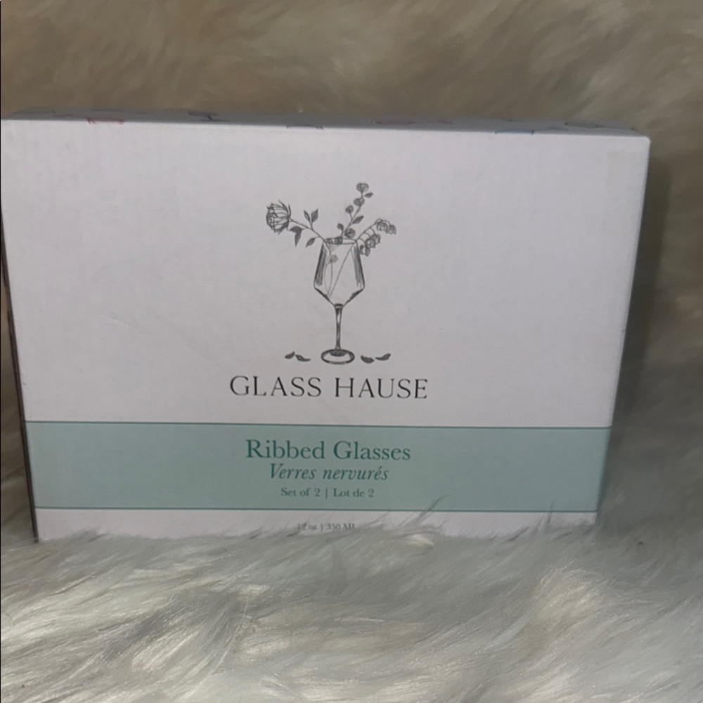 Glass Hause Ribbed Glasses Set